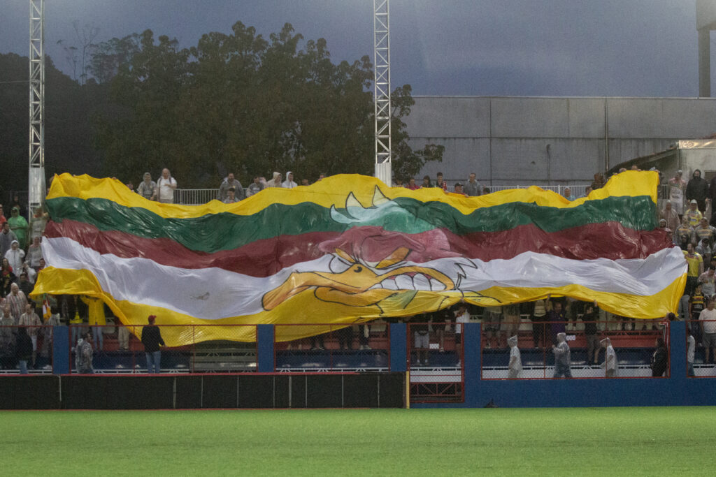 Torcida do Brusque FC compareceu e fez a festa nas arquibancadas. Fotos: Lucas G. Cardoso/Brusque FC.